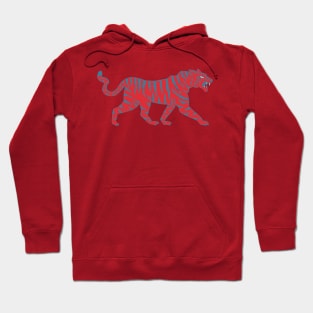 chinese tiger in bamboo forest | wine red Hoodie
